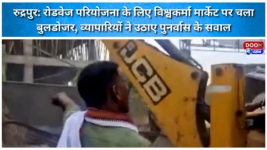 Rudrapur Bulldozers raze Vishwakarma Market for Roadways project; traders raise questions regarding rehabilitation.
