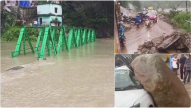Rain wreaks havoc in Rudraprayag; waterlogging in several areas, rivers flowing above warning levels.
