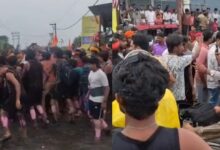 Uproar on Bhagwanpur Bypass after Kanwar gets damaged; passerby assaulted.