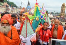 Sports Minister Rekha Arya picked up the Kanwar at Har Ki Pauri and took a pledge to host the 2036 Olympics.