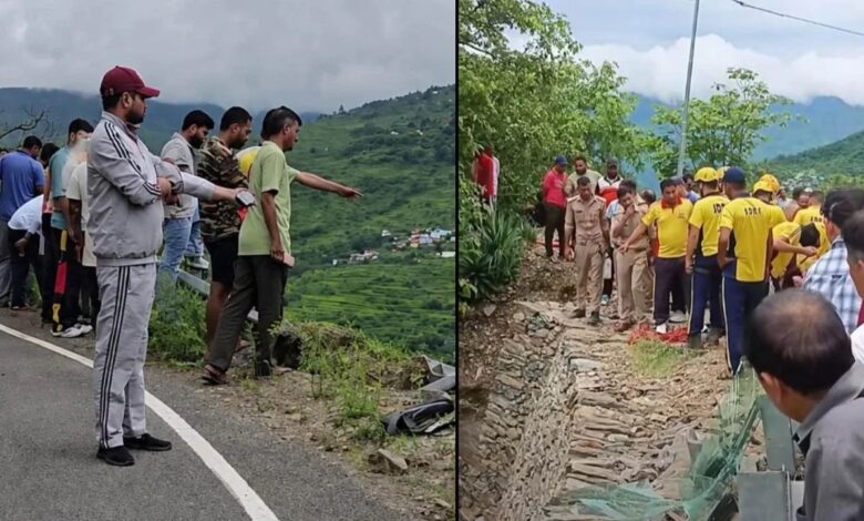 Tragic accident on the Devprayag-Pauri road; car plunges into a gorge; five dead, one child injured.