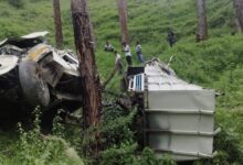 Pickup truck falls into 50-meter-deep gorge in Tyuni; one dead, another referred to Dehradun.