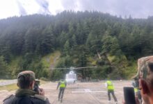 Rescue of 29 trekkers in Uttarkashi completed; airlifted to Harsil.