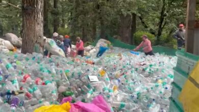 Over 22,000 plastic bottles collected from Hemkund Sahib and the Valley of Flowers.