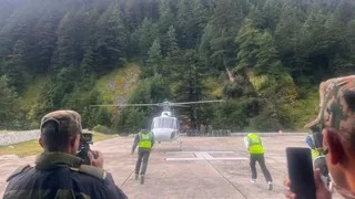 Rescue operation underway in Uttarkashi; 50 trekkers have been brought to Harsil safely so far.