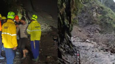 Five-year-old child dies after debris falls on Kedarnath trek route; rescue operation continues through the night.