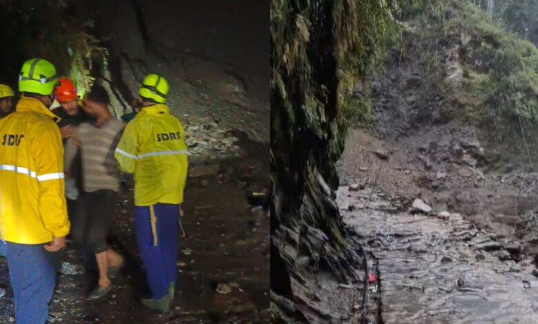 Five-year-old child dies after debris falls on Kedarnath trek route; rescue operation continues through the night.