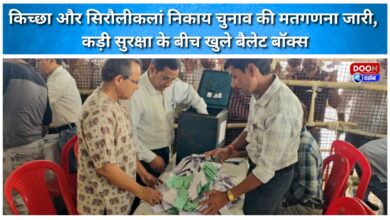 Vote counting for the Kichha and Siraulikalan civic body elections is underway; ballot boxes were opened amidst tight security.