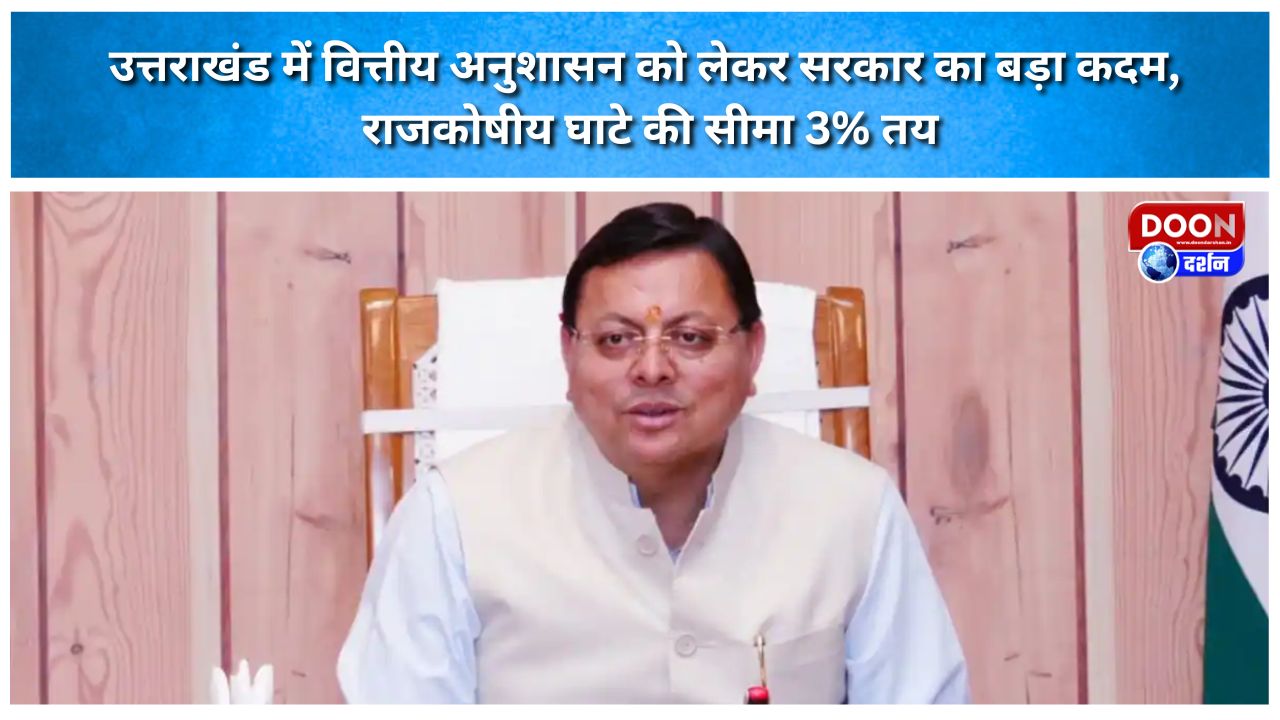 Major move by the Uttarakhand government regarding fiscal discipline; fiscal deficit limit set at 3%